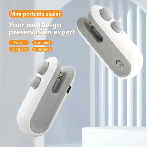 Mini Plastic Bag Sealer Rechargeable 2 in 1 Bag Heat Sealer with Cutter Portable Thermal Sealer Plastic Bags Sealant Machine
